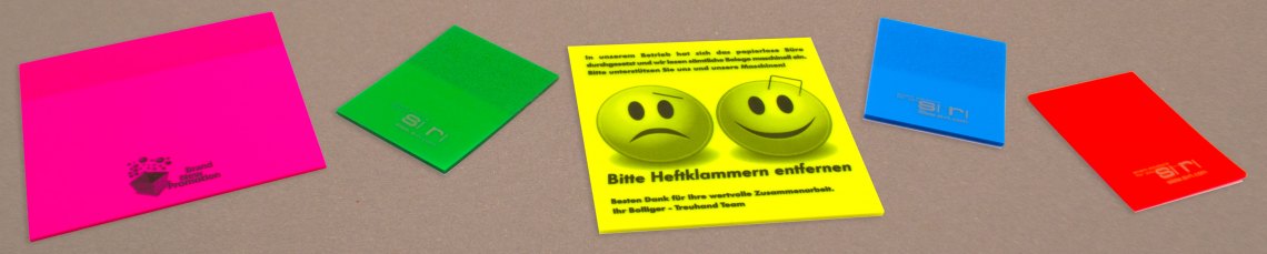 Haftnotizen aus PET