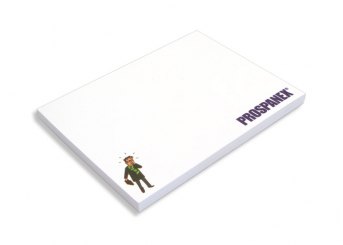 Haftnotizblock aus weissem FSC Papier 