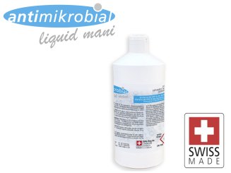 0.5 Liter Händedesinfektionsmittel Antimikrobial "mani" mit Klappdeckel BAG zertifiziert 