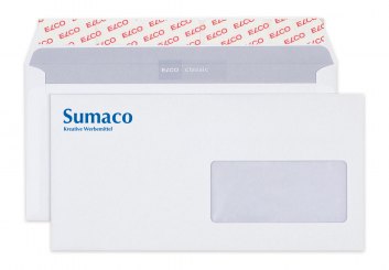 Briefkuverts C5/6 bedruckt - Fenster rechts 