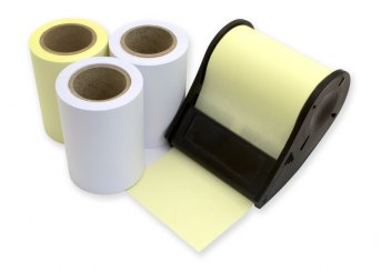 Eco-Set Haftnotizrollen: 2 Rollen pastell, 2 Rollen weiss 