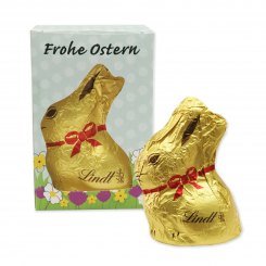 Lindt Osteredition Goldhase in bedruckter Schachtel 