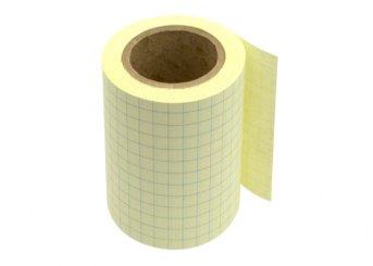 Haftrolle pastell gelb kariert 60mm 