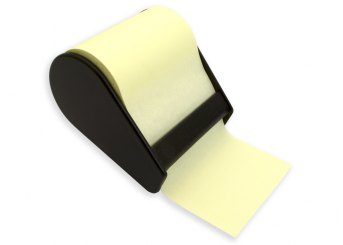 ECO Haftnotizabroller, schwarz 1-teilig gelb pastell