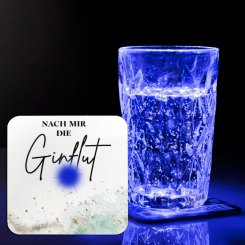 Satislight – LED blau quadratisch bedruckbarer Untersetzer 20