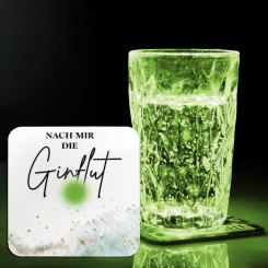 Satislight – grüne LED quadratisch Bierdeckel personalisiert 