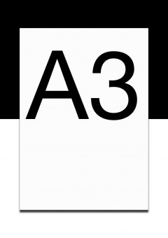 A3 Ausdruck 1-Seitig, schwarz, 80g 