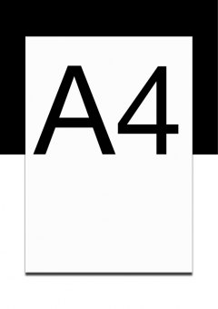 A4 Ausdruck 1-Seitig, schwarz, 80g 