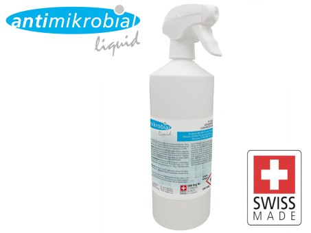 1 Liter Flächendesinfektionsmittel Antimikrobial "liquid" mit Sprayaufsatz BAG zertifiziert 