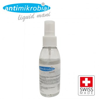 100ml Händedesinfektionsmittel Antimikrobial "mani" mit Sprühkopf BAG zertifiziert 