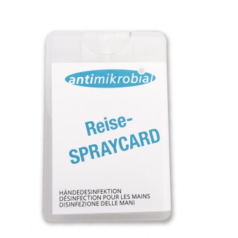 Spraycard - 20ml Handdesinfektionsmittel antimikrobial liquid mani - BAG zertifiziert 