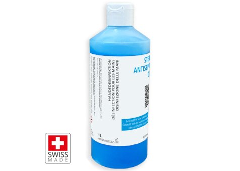 1000ml Steril Antiseptic Gel SwissMade mit Klappdeckel - BAG zertifiziert 